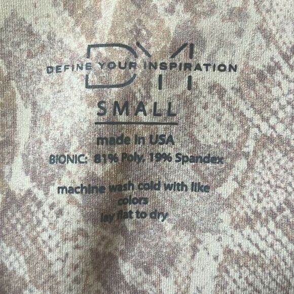 DYI-Define Your Inspiration High Rise PRINTED SIGNATURE TIGHT Animal Sand - Picture 6 of 7